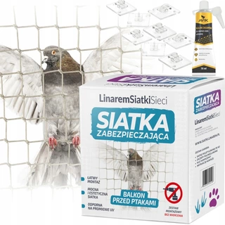 Repelent, plašič  pre zvieratá - Ochranná sieť Linarem SiatkiSieci 4 m x 3 m béžová